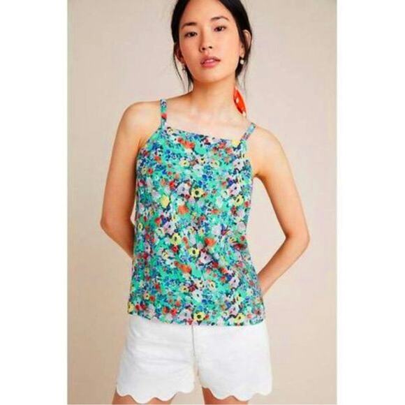 Anthro Maeve Quinn Floral Textured Cami Top - size 2 - Picture 1 of 8